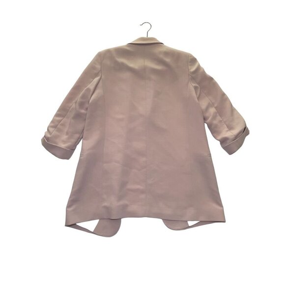 Zara Women's Beige Blazer Medium Tailored Mid-Length Jacket - Picture 12 of 16